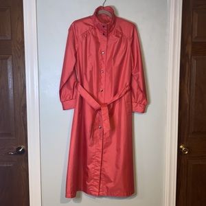 Vintage 80’s Geoffrey Ltd Outerwear Hot Pink Trench Coat Size 5/6
